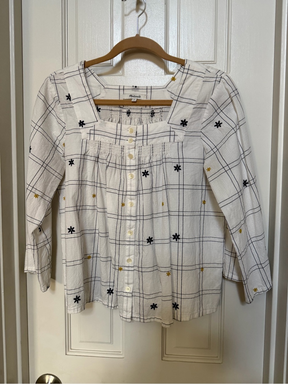 Madewell white embroidered